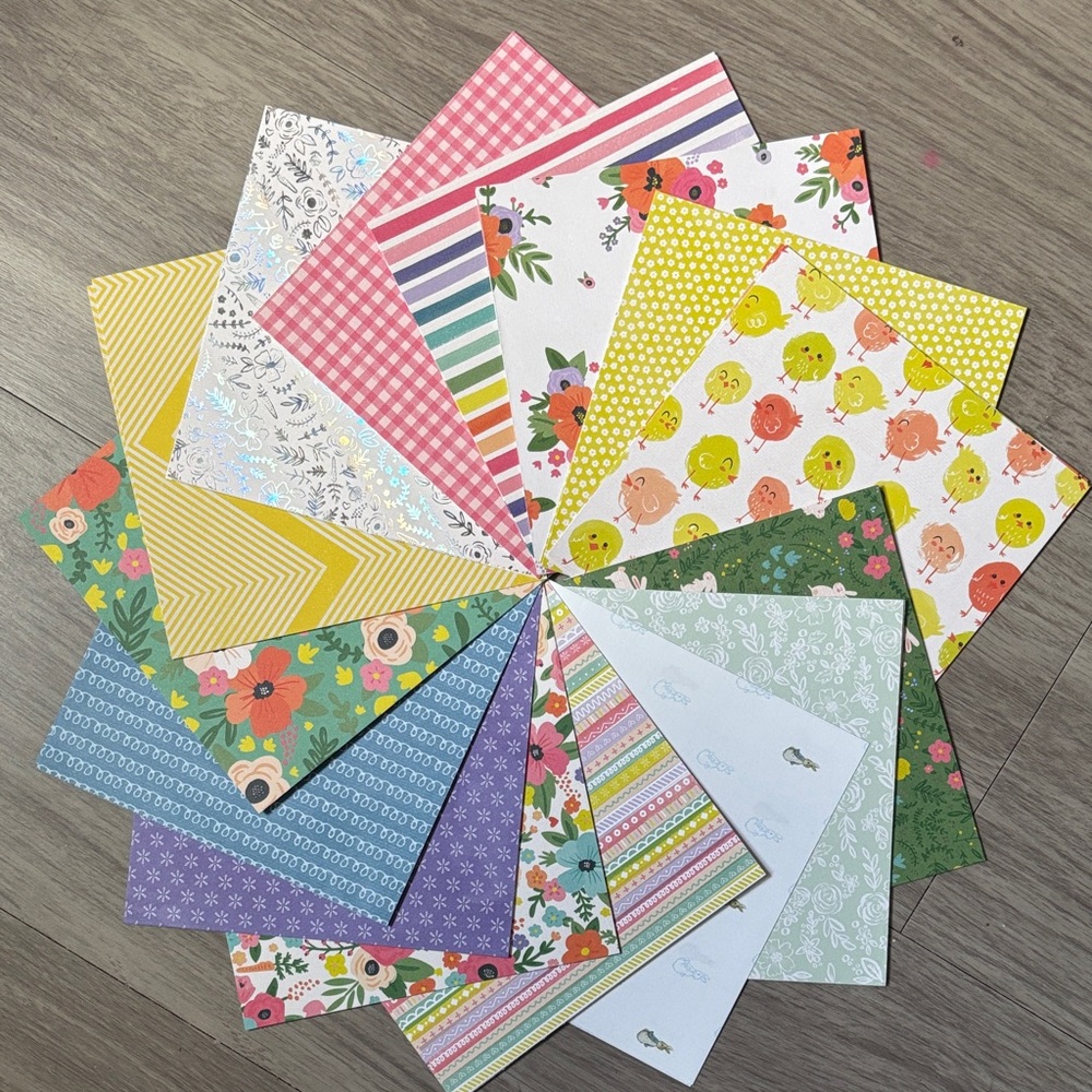 Colorful Easter Spring Scrapbook Paper 30 Sheets